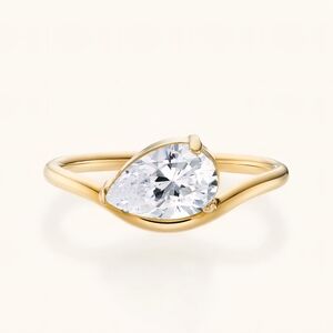 Indigo Lune 18k Gold Plated Pia Pinky Ring Brand New In Box Size 3